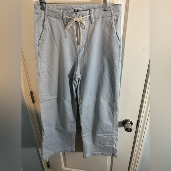 PAIGE Women's Carly High rise  Ankle Length Tie Waist in Kokomo size 29 EUC - Picture 2 of 4